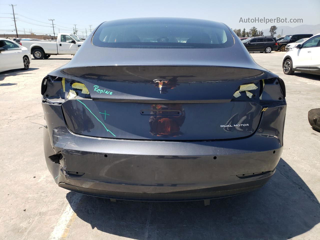 2022 Tesla Model 3  Gray vin: 5YJ3E1EBXNF262258