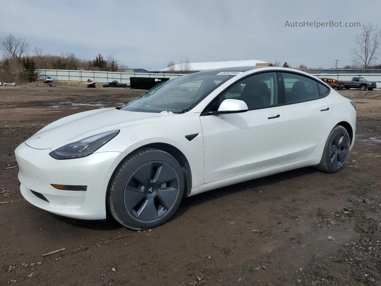 2022 Tesla Model 3  White vin: 5YJ3E1EBXNF271526