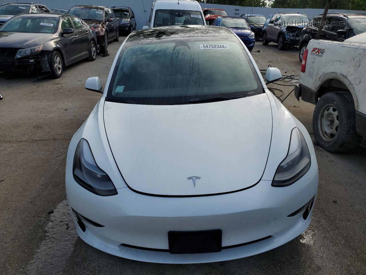 2022 Tesla Model 3  White vin: 5YJ3E1EBXNF273406