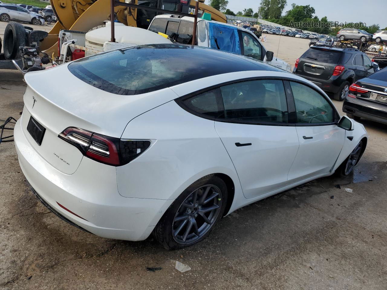 2022 Tesla Model 3  White vin: 5YJ3E1EBXNF273406