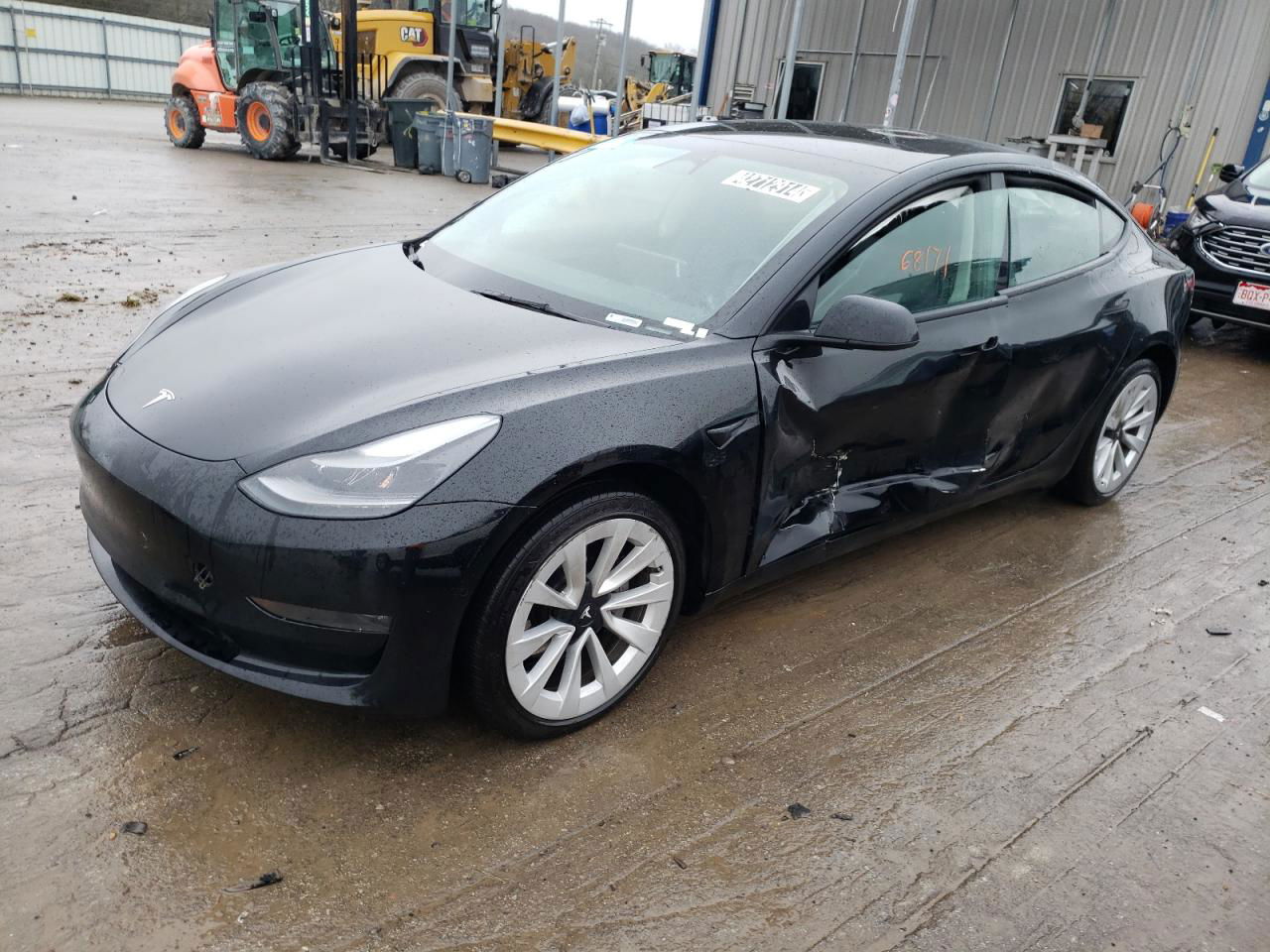 2022 Tesla Model 3  Black vin: 5YJ3E1EBXNF287211