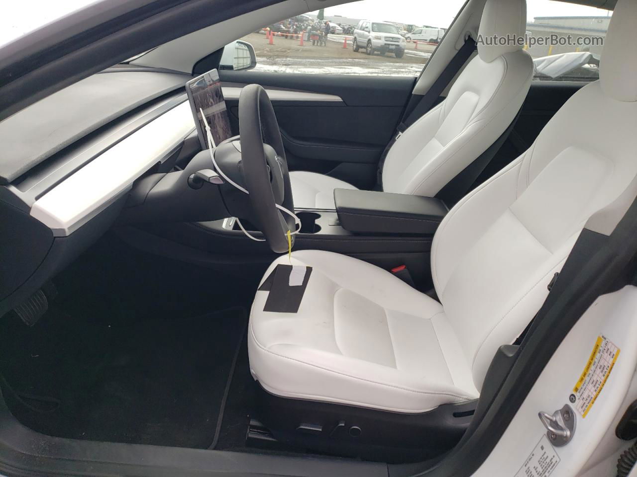 2022 Tesla Model 3  White vin: 5YJ3E1EBXNF363493