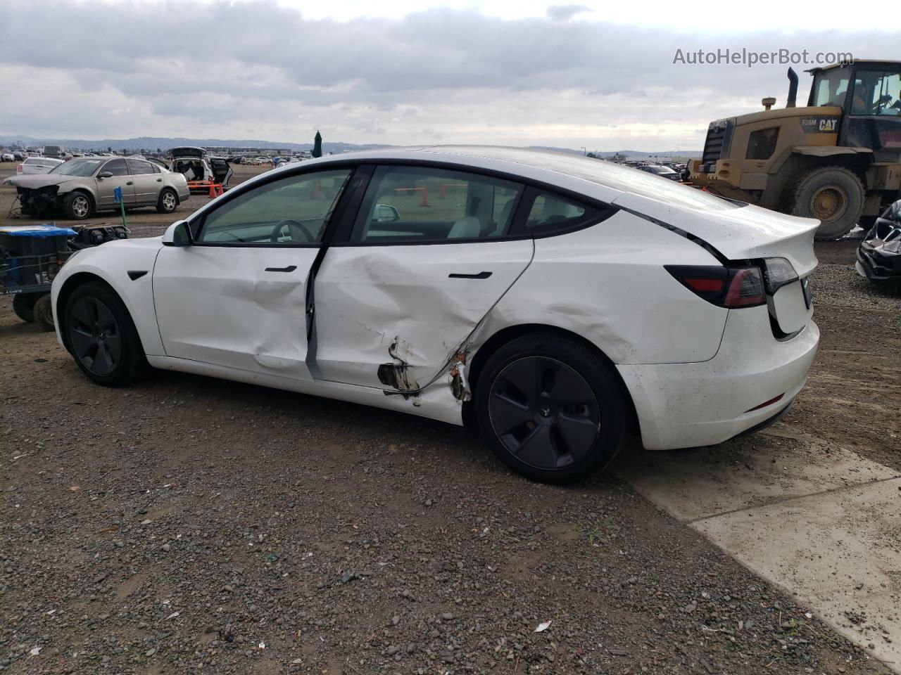 2022 Tesla Model 3  White vin: 5YJ3E1EBXNF363493