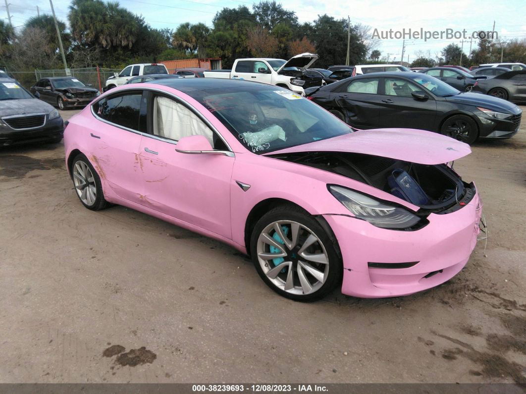 2020 Tesla Model 3 Performance Dual Motor All-wheel Drive Pink vin: 5YJ3E1EC0LF586728