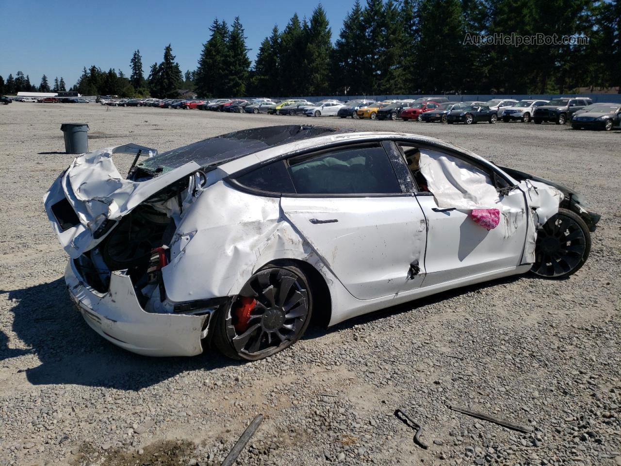 2020 Tesla Model 3  White vin: 5YJ3E1EC0LF641341