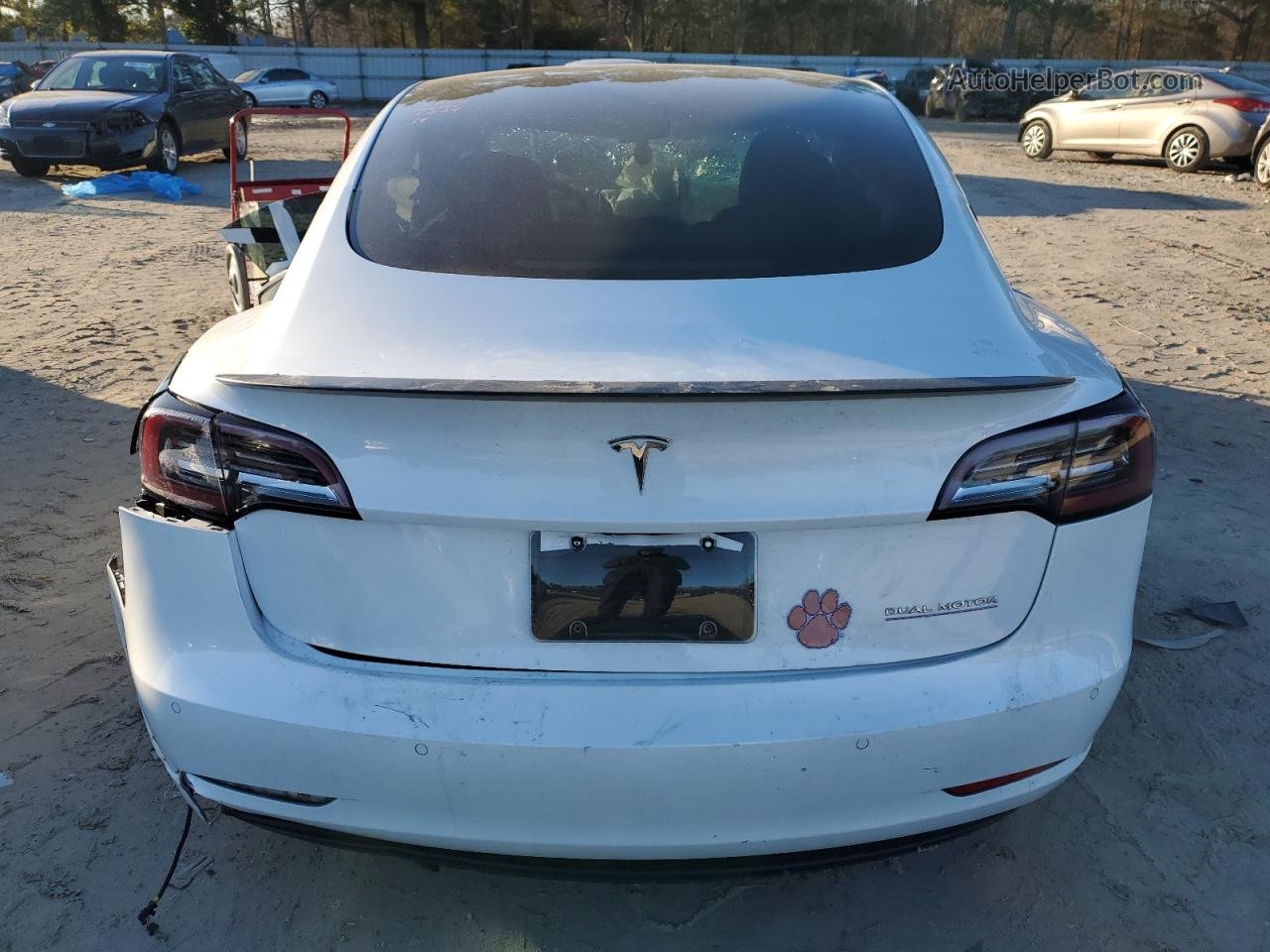 2021 Tesla Model 3  White vin: 5YJ3E1EC0MF856333
