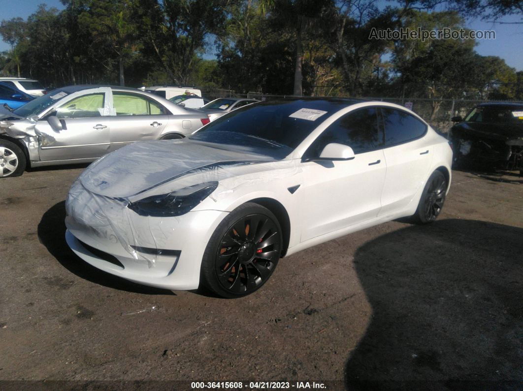 2021 Tesla Model 3 Performance White vin: 5YJ3E1EC0MF984412