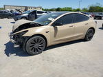 2022 Tesla Model 3  Gold vin: 5YJ3E1EC0NF348476