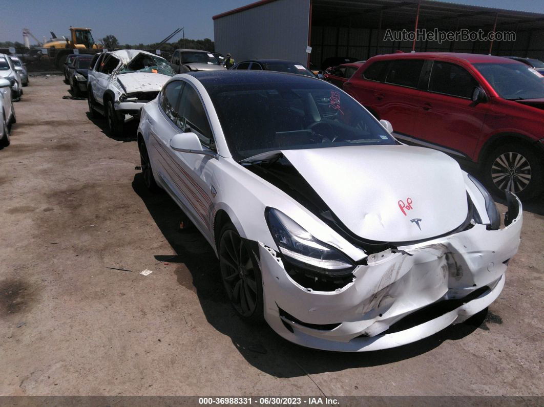 2020 Tesla Model 3 Performance White vin: 5YJ3E1EC1LF623897