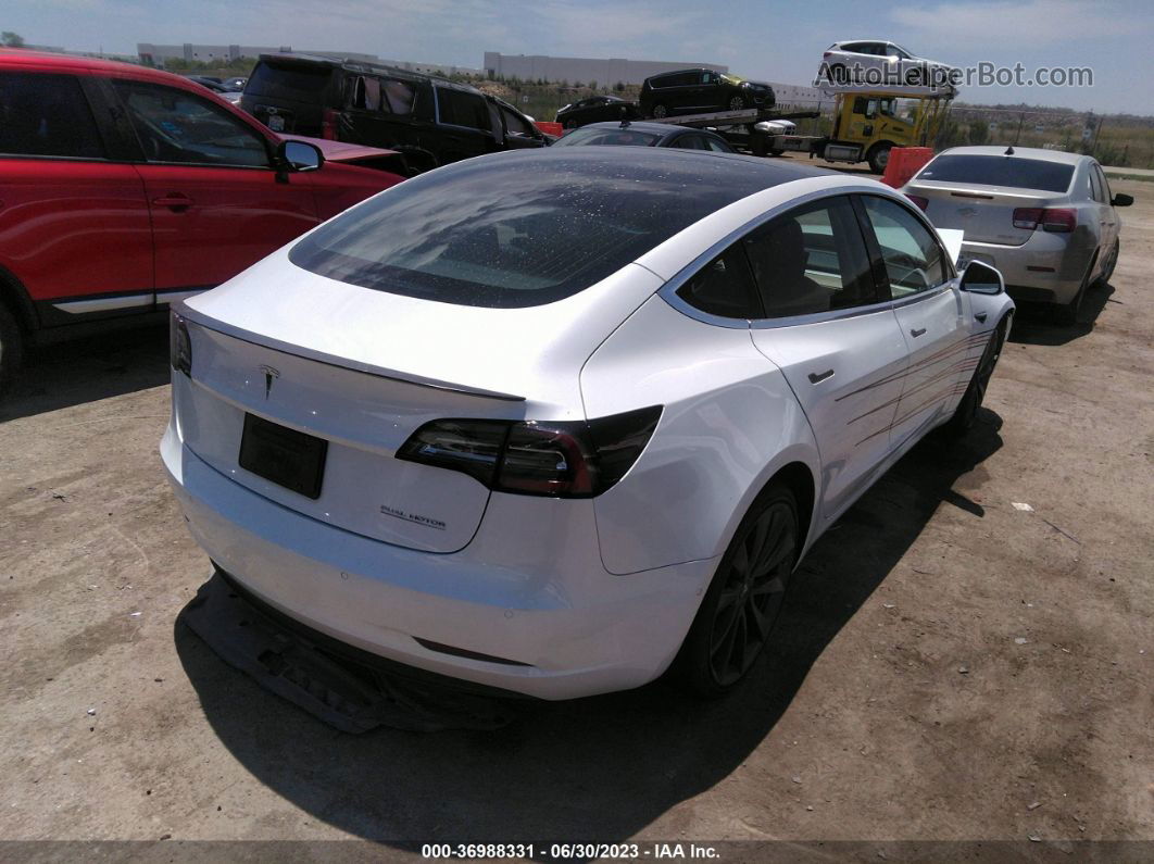 2020 Tesla Model 3 Performance White vin: 5YJ3E1EC1LF623897