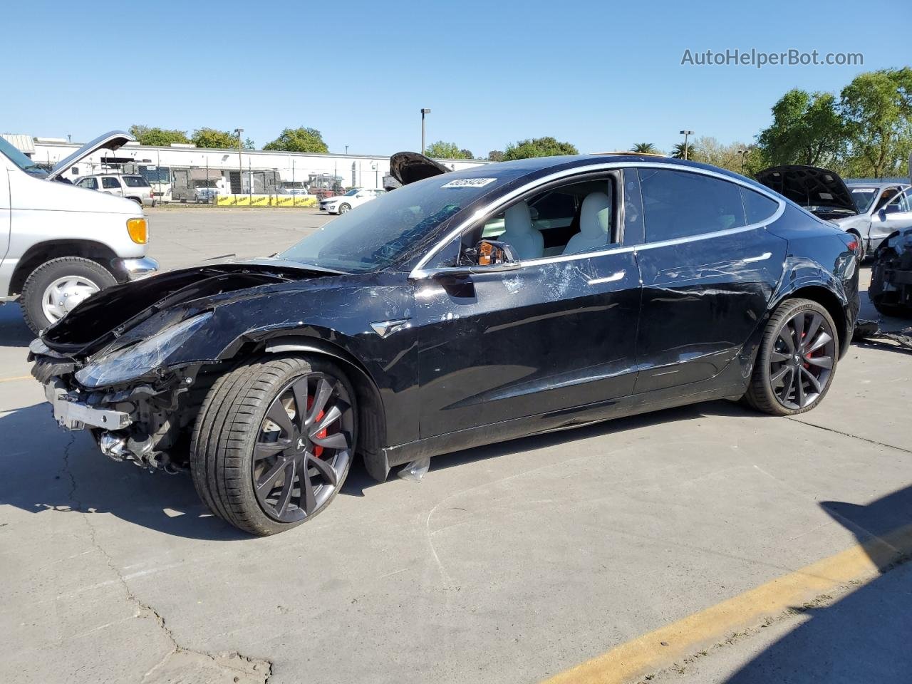 2020 Tesla Model 3  Black vin: 5YJ3E1EC1LF641624