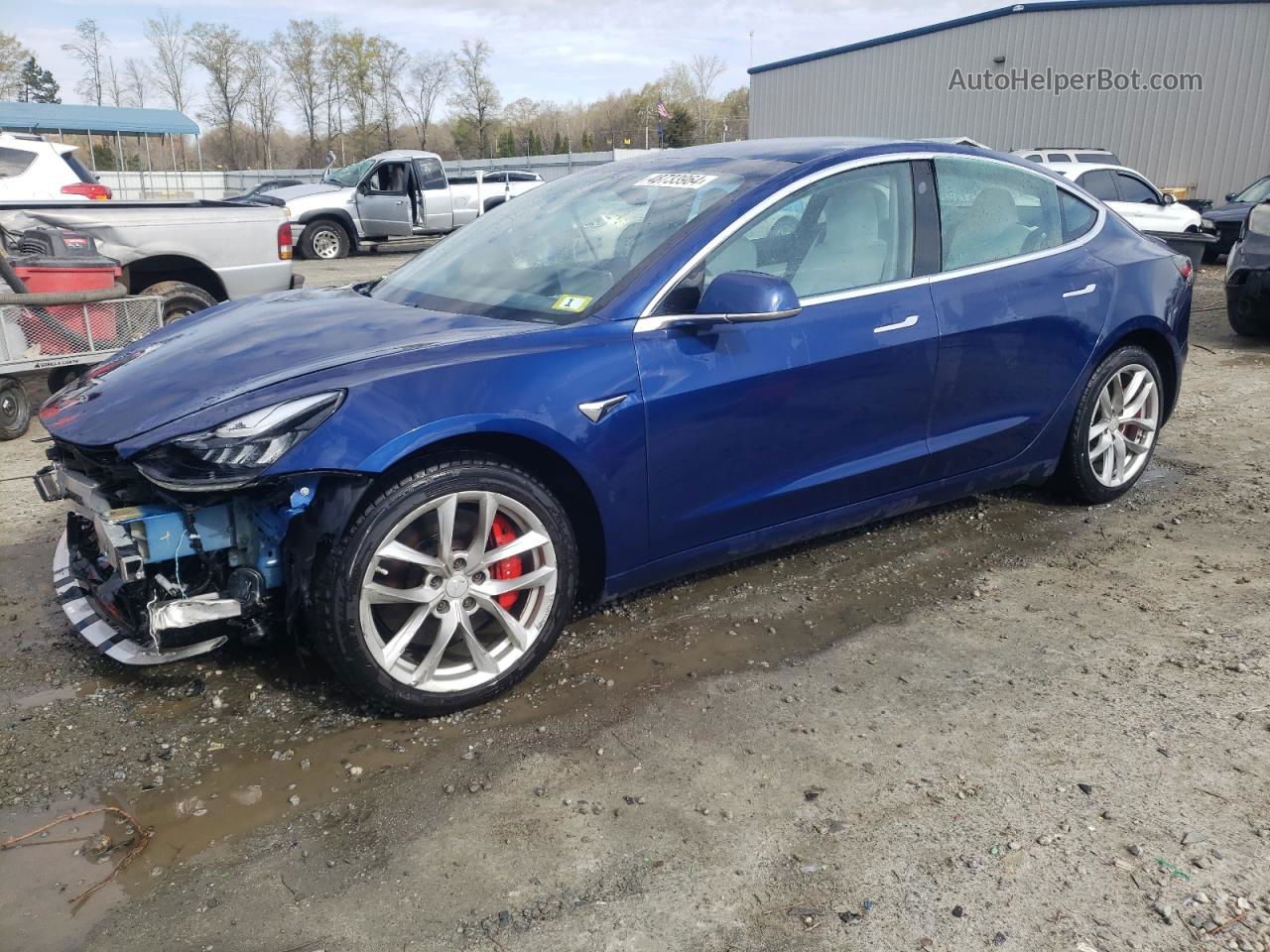 2020 Tesla Model 3  Синий vin: 5YJ3E1EC1LF641932