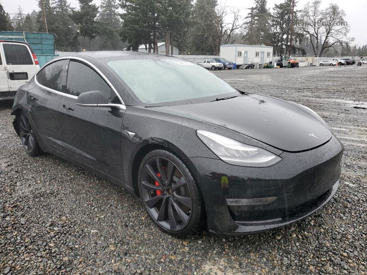 2020 Tesla Model 3  Black vin: 5YJ3E1EC1LF669505