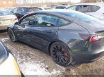 2021 Tesla Model 3 Performance Dual Motor All-wheel Drive Gray vin: 5YJ3E1EC1MF925482