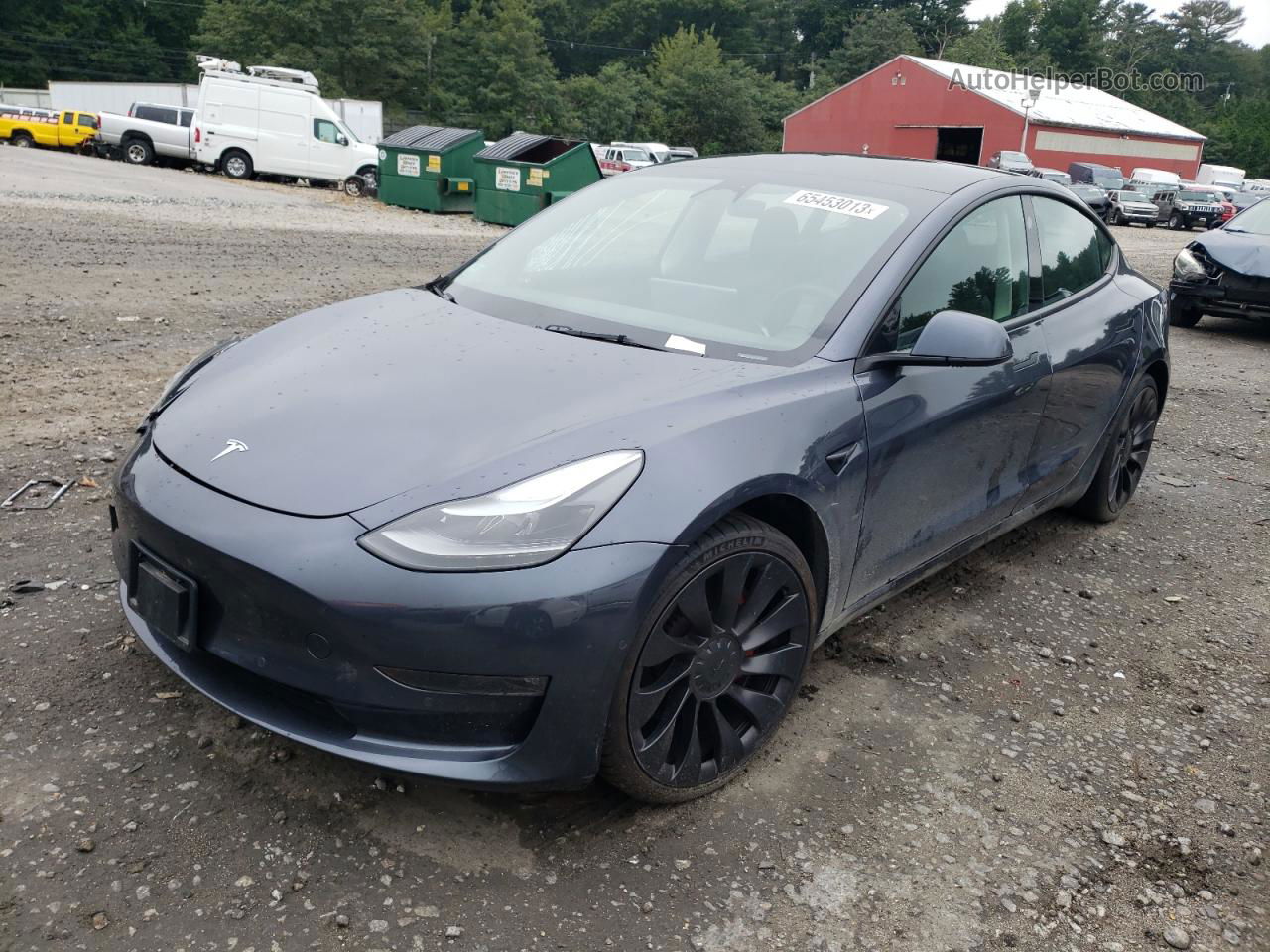 2022 Tesla Model 3  Gray vin: 5YJ3E1EC1NF276302