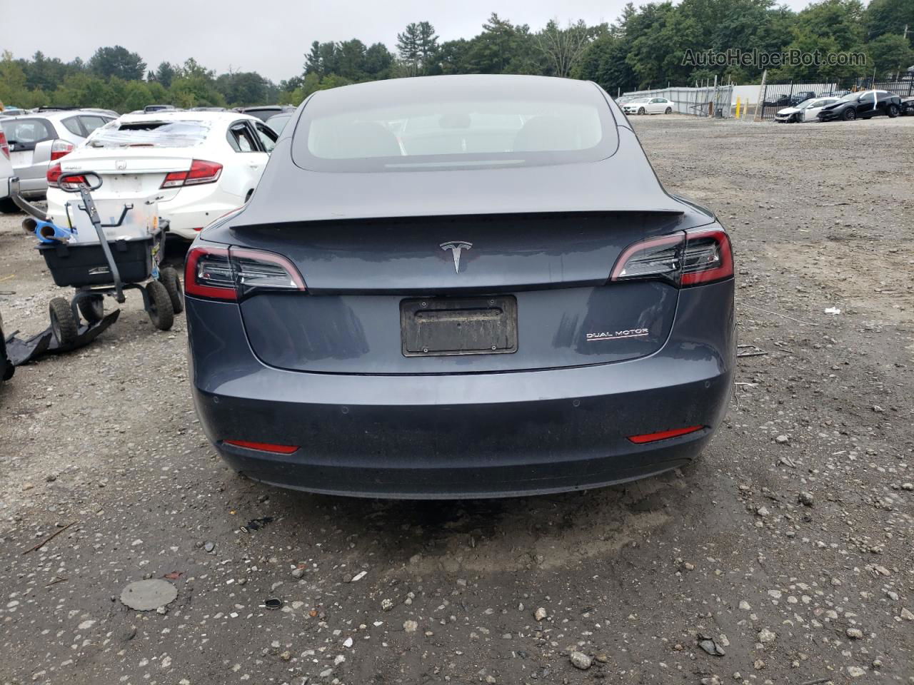 2022 Tesla Model 3  Gray vin: 5YJ3E1EC1NF276302