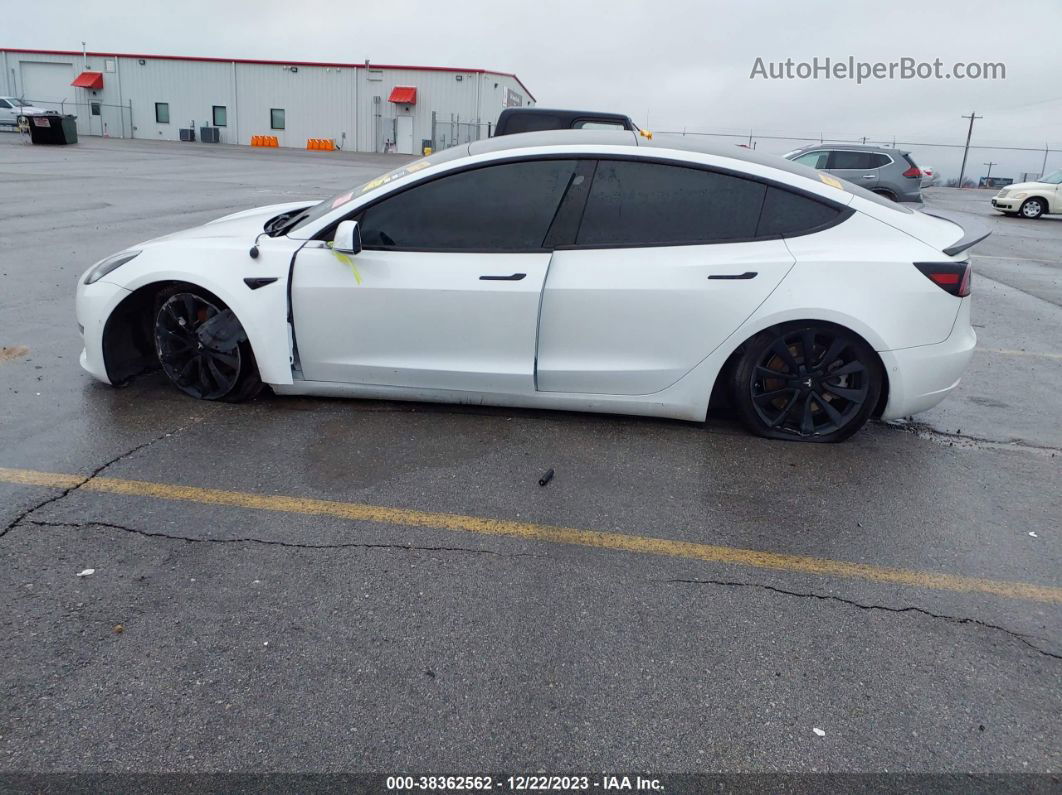 2020 Tesla Model 3 Performance Dual Motor All-wheel Drive White vin: 5YJ3E1EC2LF586973