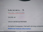 2020 Tesla Model 3 Performance Dual Motor All-wheel Drive Белый vin: 5YJ3E1EC2LF601925