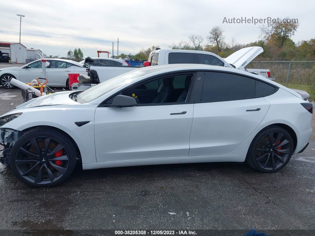 2020 Tesla Model 3 Performance Dual Motor All-wheel Drive White vin: 5YJ3E1EC3LF719546