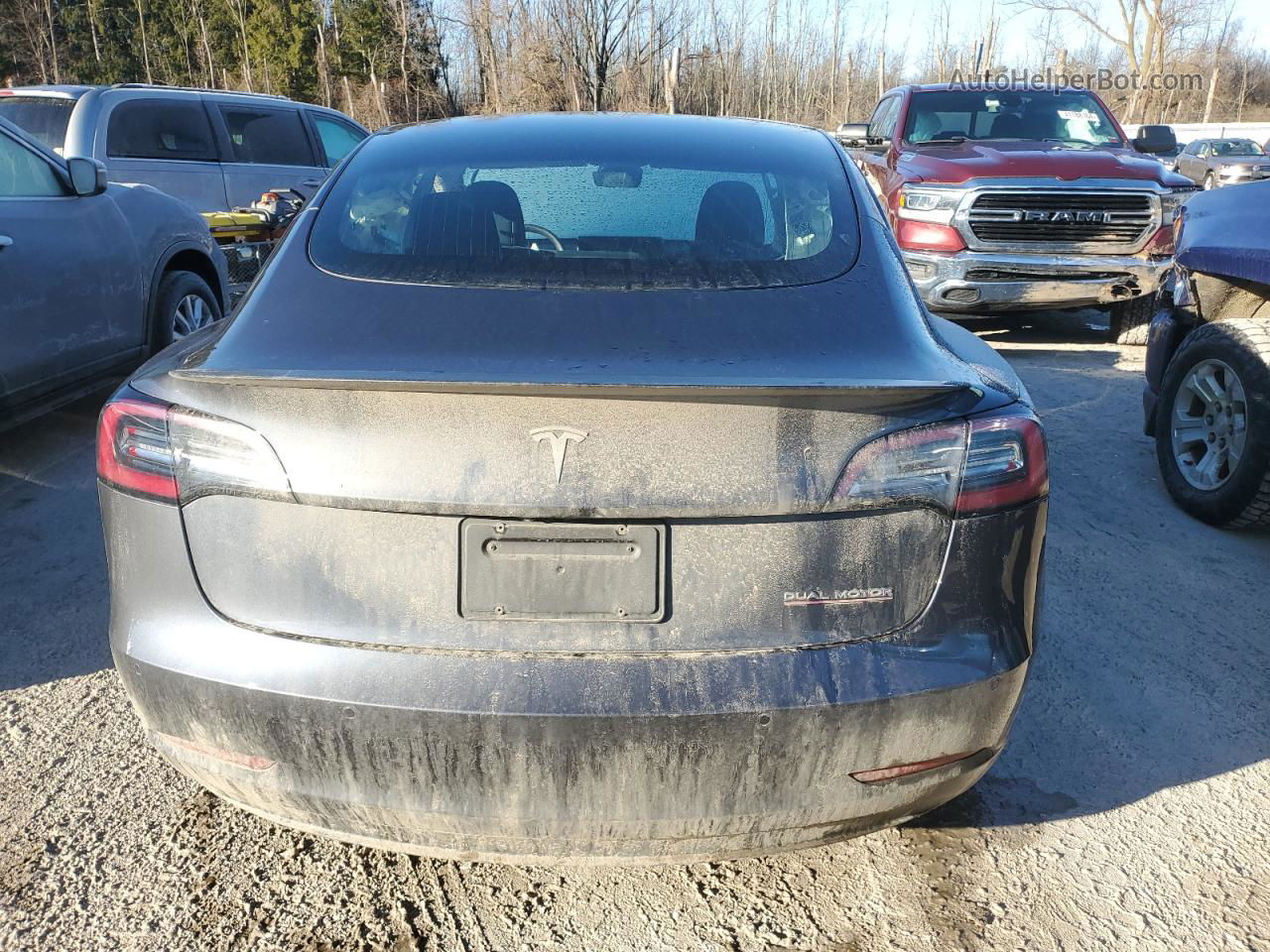 2020 Tesla Model 3  Gray vin: 5YJ3E1EC3LF788155