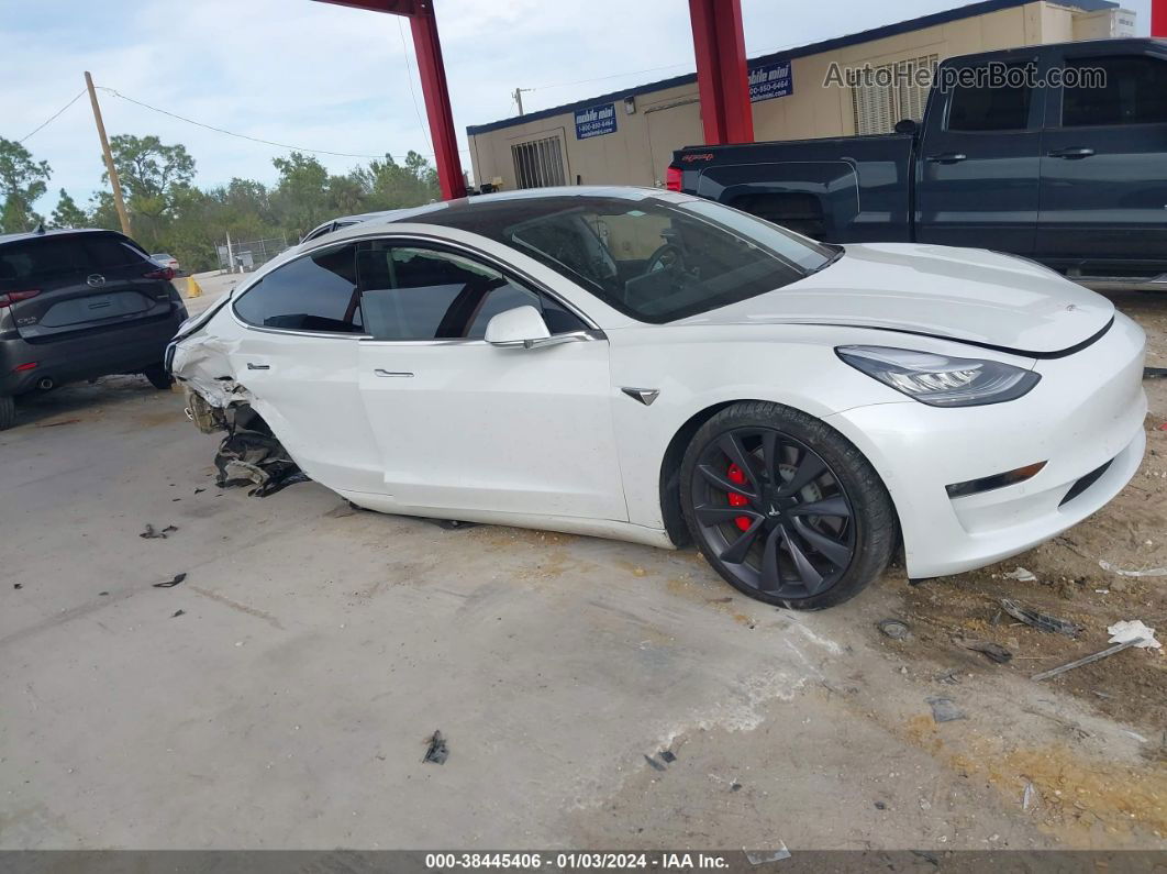 2020 Tesla Model 3 Performance Dual Motor All-wheel Drive White vin: 5YJ3E1EC3LF800157