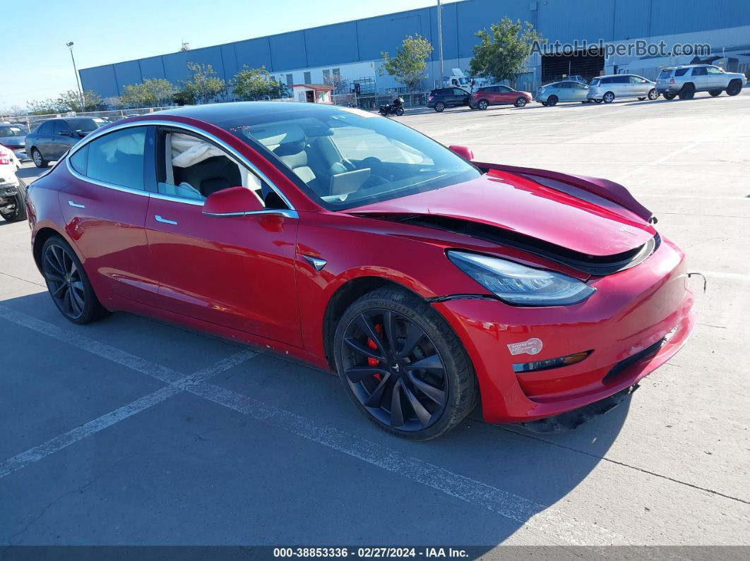 2020 Tesla Model 3 Performance Dual Motor All-wheel Drive Красный vin: 5YJ3E1EC3LF805391