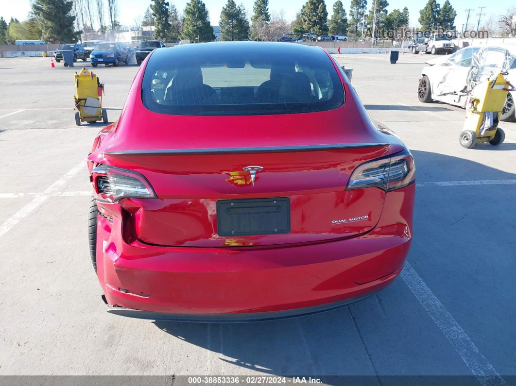 2020 Tesla Model 3 Performance Dual Motor All-wheel Drive Red vin: 5YJ3E1EC3LF805391