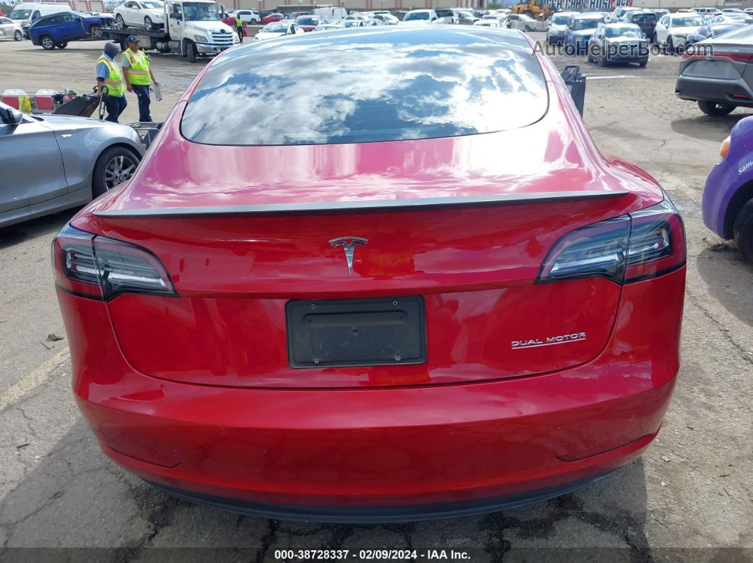 2021 Tesla Model 3 Performance Dual Motor All-wheel Drive Red vin: 5YJ3E1EC3MF005871