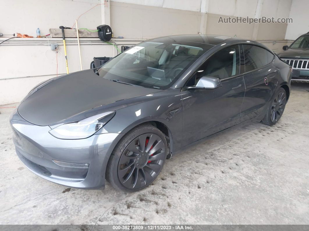 2021 Tesla Model 3 Performance Dual Motor All-wheel Drive Серый vin: 5YJ3E1EC3MF020502