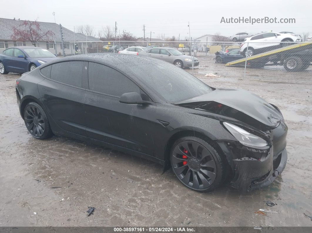 2021 Tesla Model 3 Performance Dual Motor All-wheel Drive Черный vin: 5YJ3E1EC3MF914256