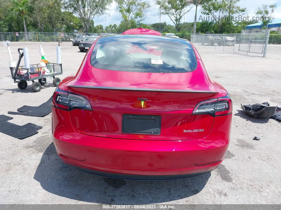 2021 Tesla Model 3 Performance Red vin: 5YJ3E1EC3MF980905