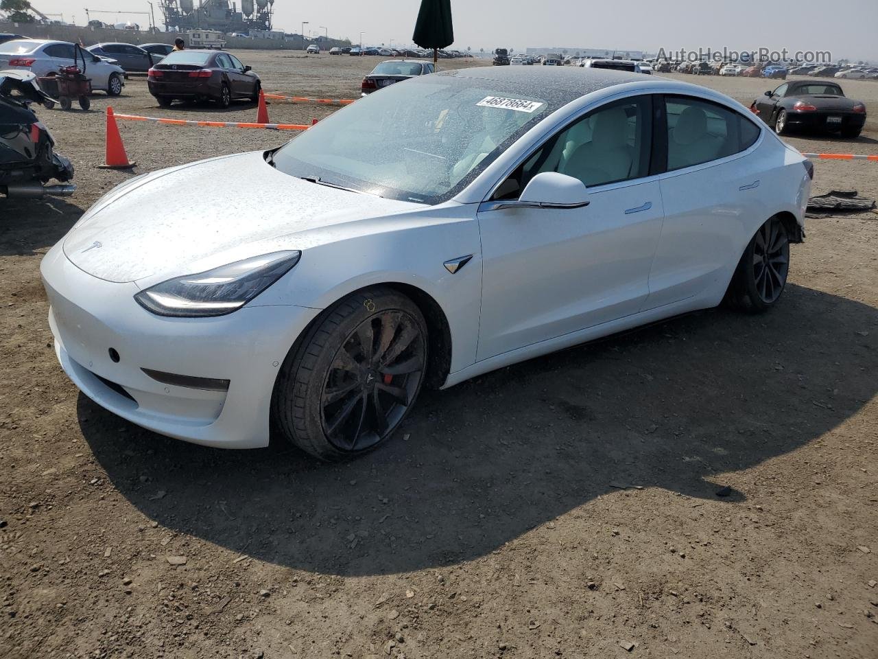 2020 Tesla Model 3  White vin: 5YJ3E1EC4LF625014