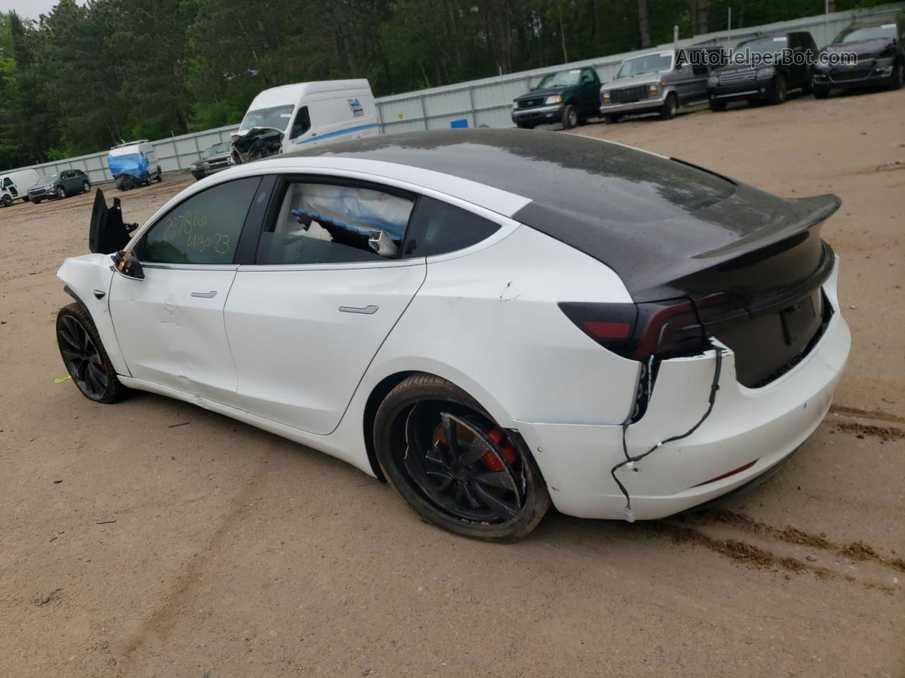 2020 Tesla Model 3  White vin: 5YJ3E1EC4LF714212