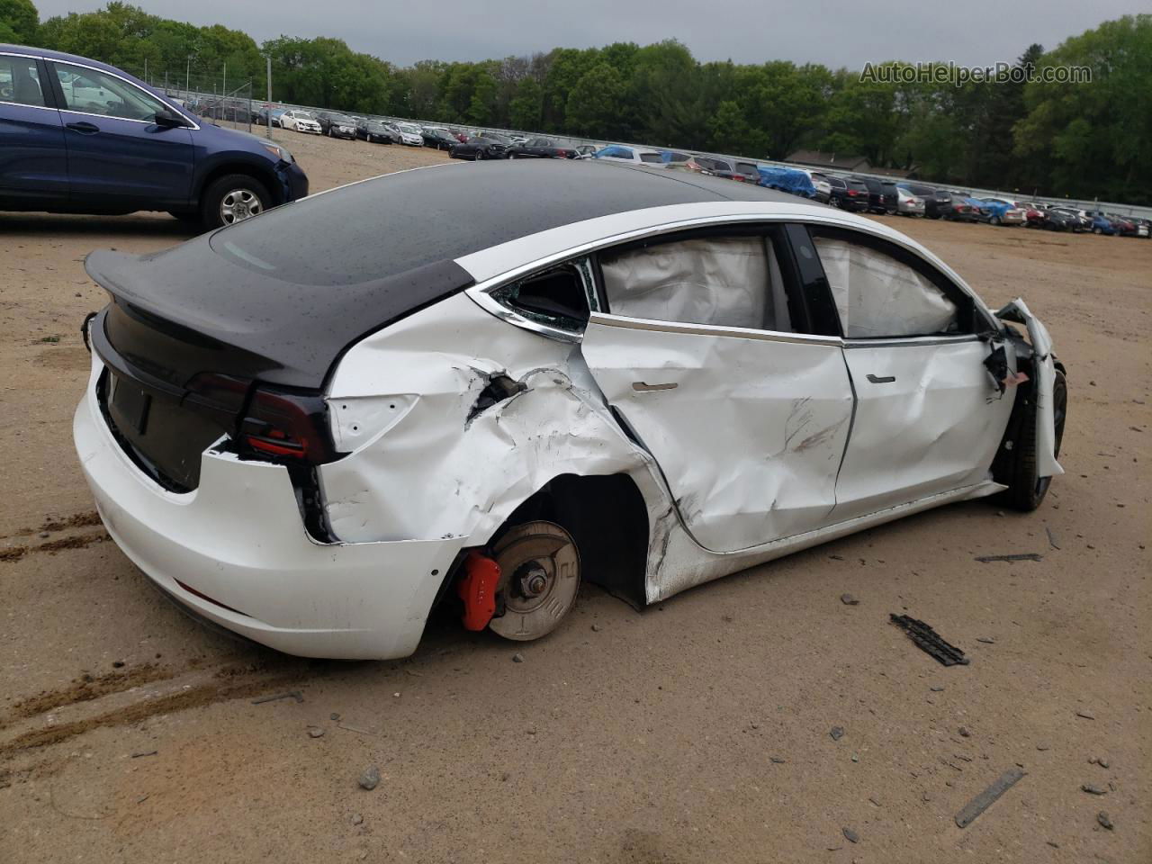 2020 Tesla Model 3  White vin: 5YJ3E1EC4LF714212