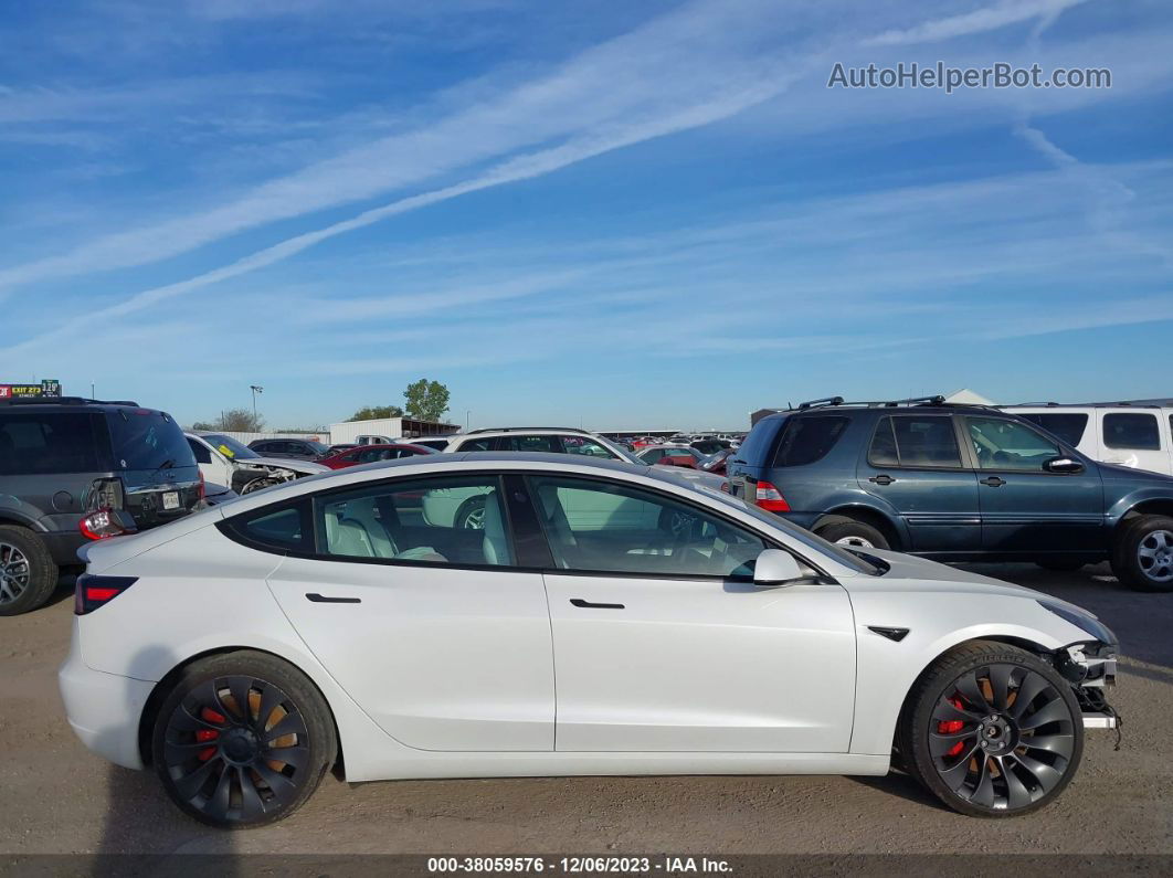 2021 Tesla Model 3 Performance Dual Motor All-wheel Drive White vin: 5YJ3E1EC4MF013428