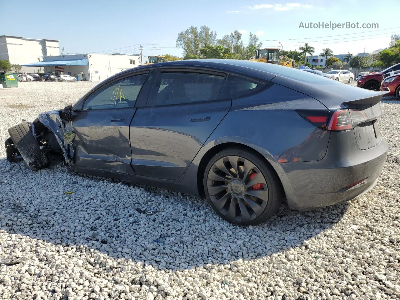 2022 Tesla Model 3  Gray vin: 5YJ3E1EC4NF308238