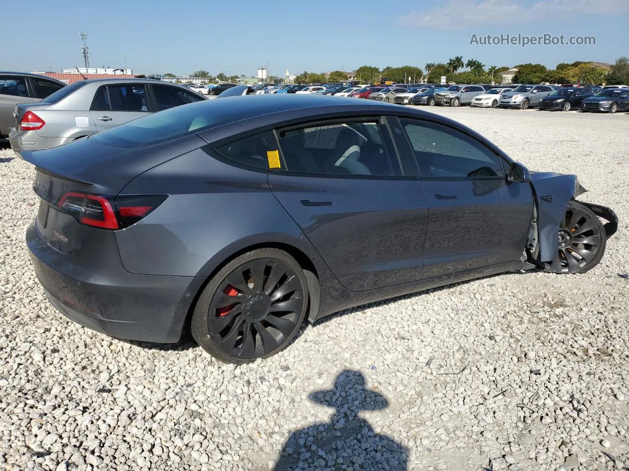 2022 Tesla Model 3  Gray vin: 5YJ3E1EC4NF308238