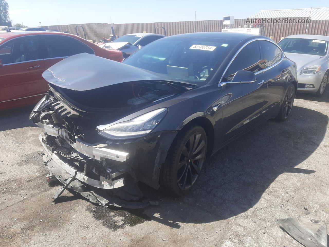 2020 Tesla Model 3  Gray vin: 5YJ3E1EC5LF623711