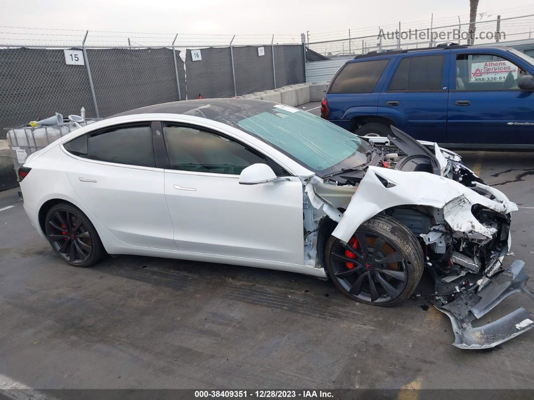 2020 Tesla Model 3 Performance Dual Motor All-wheel Drive White vin: 5YJ3E1EC5LF642114