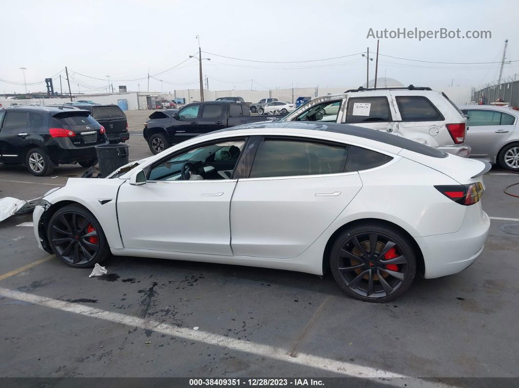 2020 Tesla Model 3 Performance Dual Motor All-wheel Drive White vin: 5YJ3E1EC5LF642114