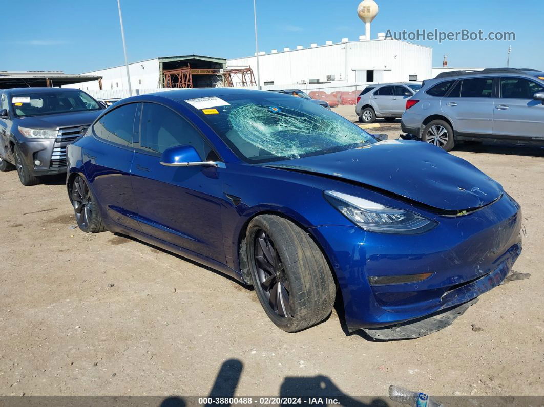 2020 Tesla Model 3 Performance Dual Motor All-wheel Drive Синий vin: 5YJ3E1EC5LF669653