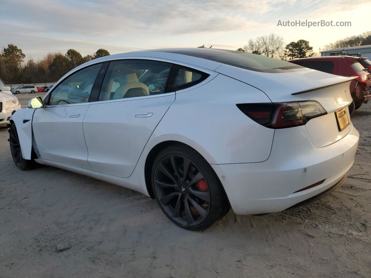 2020 Tesla Model 3  White vin: 5YJ3E1EC5LF784253