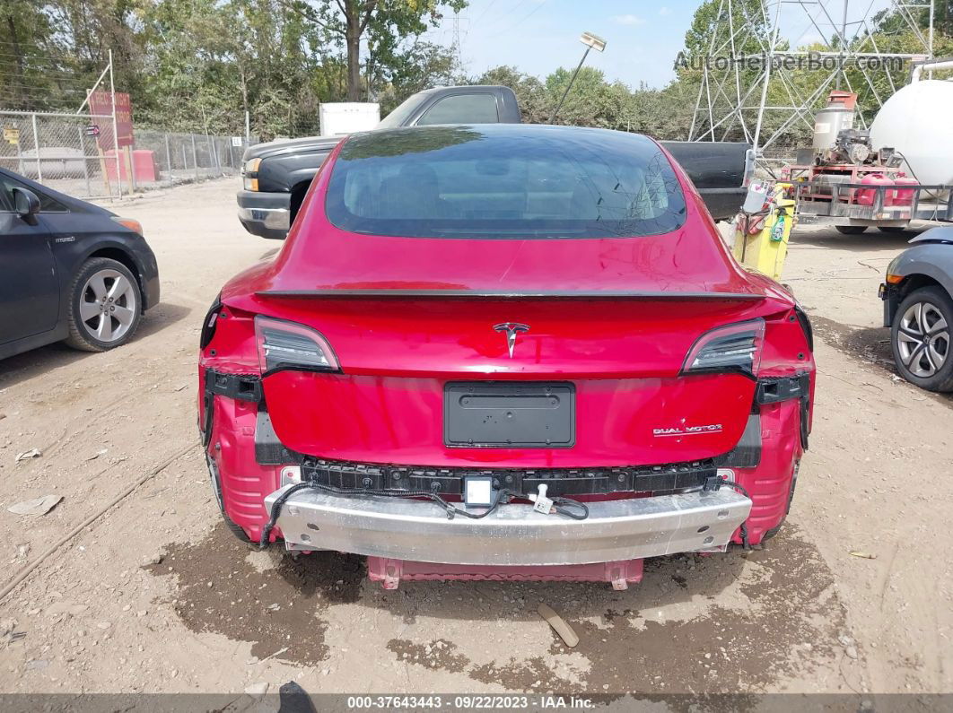 2020 Tesla Model 3 Performance Dual Motor All-wheel Drive Red vin: 5YJ3E1EC5LF791736