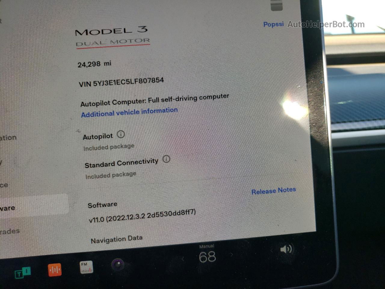 2020 Tesla Model 3  Белый vin: 5YJ3E1EC5LF807854