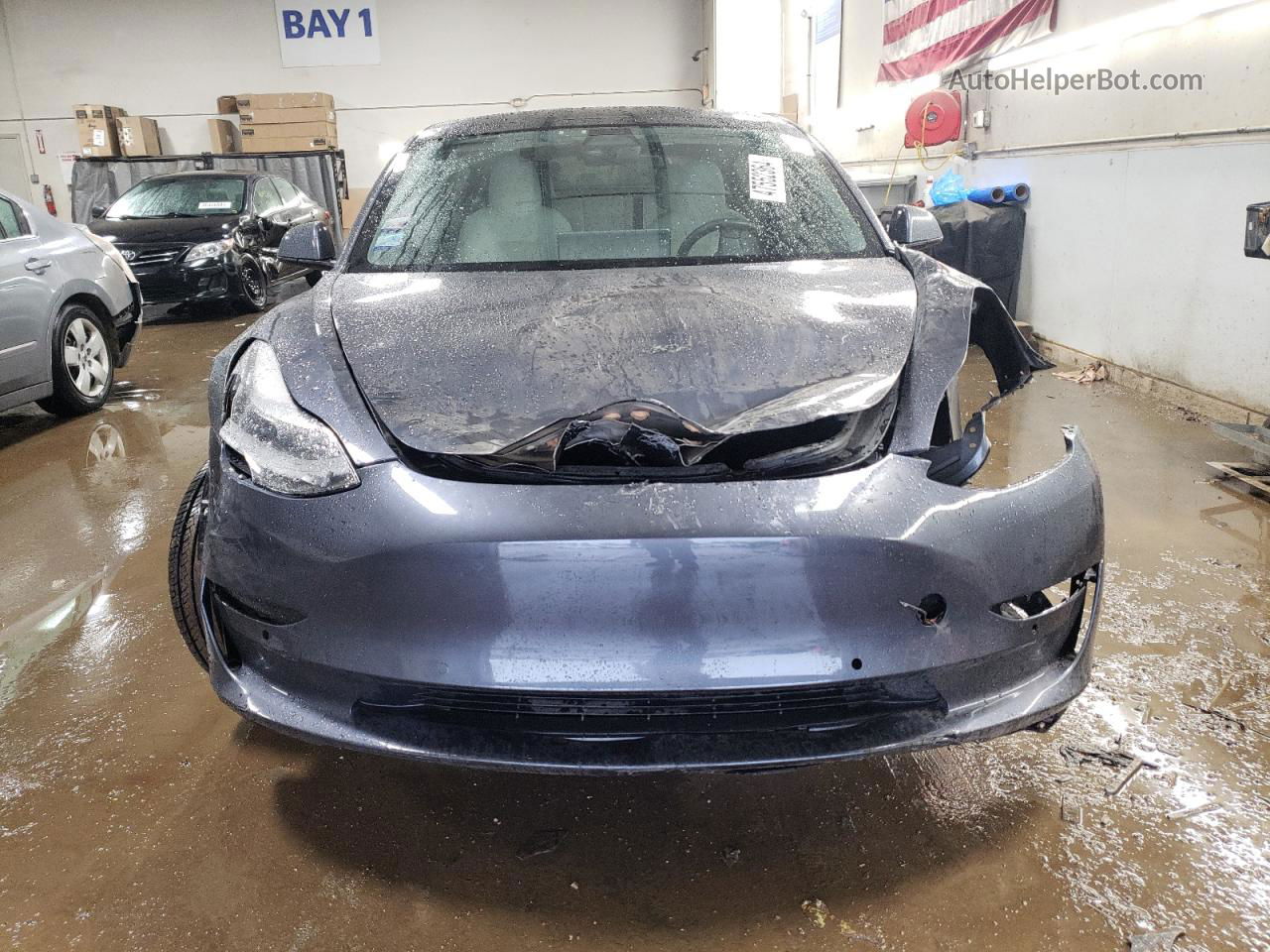 2022 Tesla Model 3  Серый vin: 5YJ3E1EC5NF204390