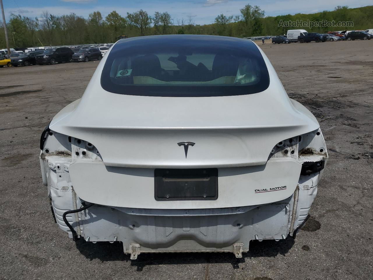 2020 Tesla Model 3  White vin: 5YJ3E1EC6LF586958