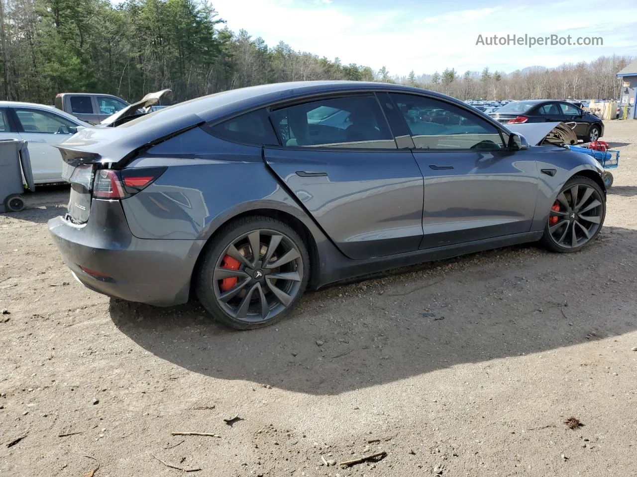 2020 Tesla Model 3  Угольный vin: 5YJ3E1EC6LF603399
