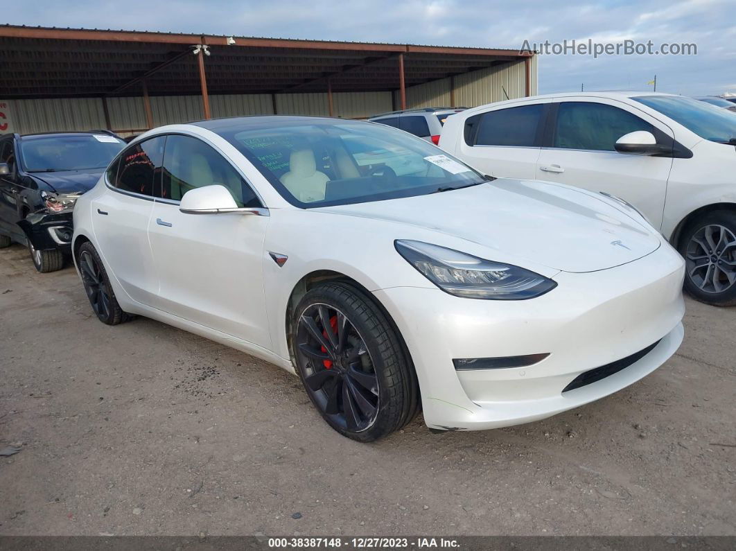 2020 Tesla Model 3 Performance Dual Motor All-wheel Drive White vin: 5YJ3E1EC6LF625130