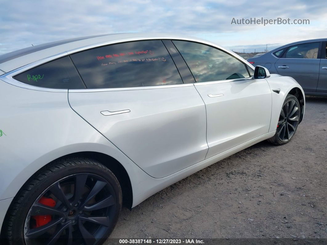 2020 Tesla Model 3 Performance Dual Motor All-wheel Drive White vin: 5YJ3E1EC6LF625130