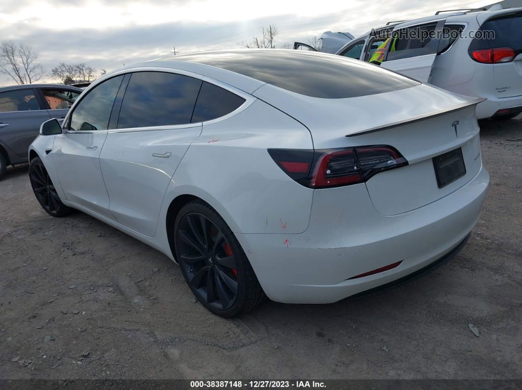 2020 Tesla Model 3 Performance Dual Motor All-wheel Drive White vin: 5YJ3E1EC6LF625130